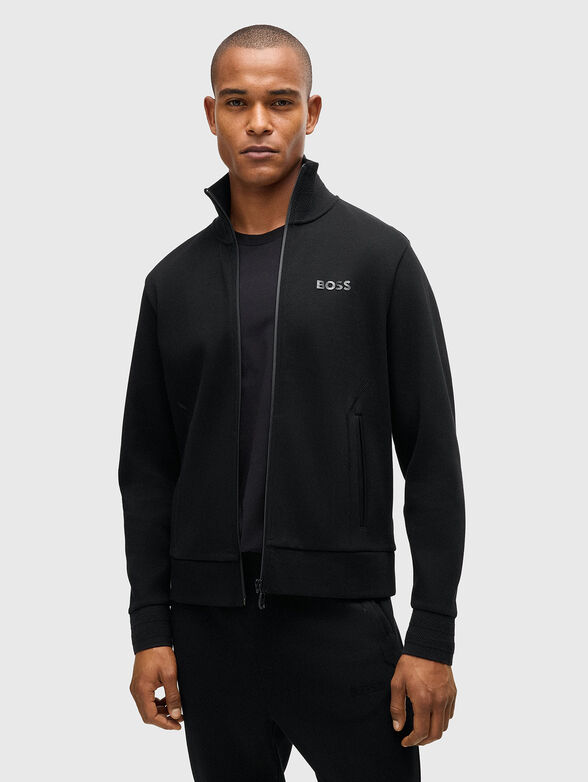 Sweatshirt with polo collar and zip - 4