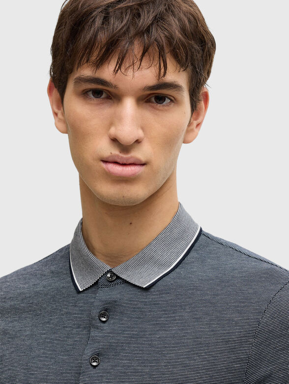 Cotton polo shirt with short sleeves - 4