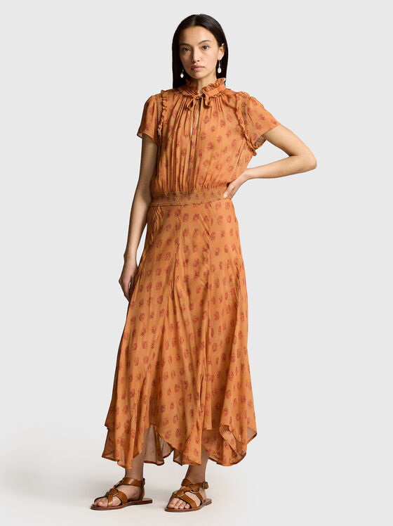 Printed georgette maxi dress - 1