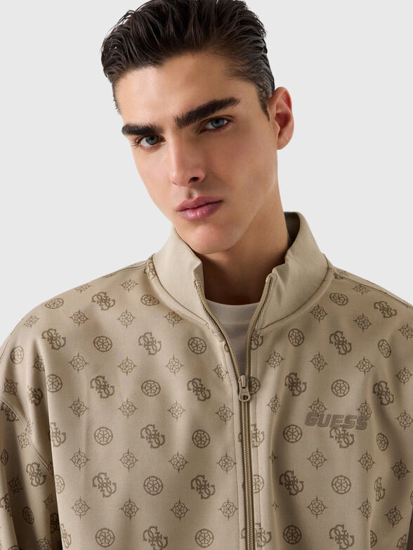 Sweatshirt with a monogram print  - 4