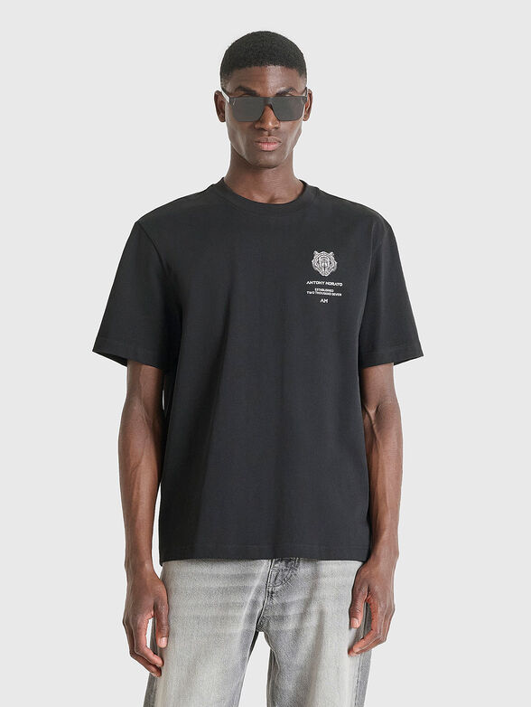 Black cotton T-shirt - 1