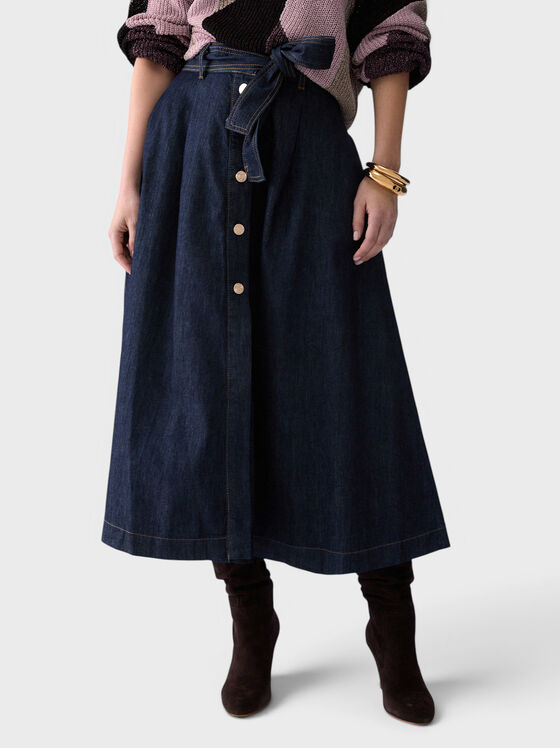 Denim midi skirt - 1