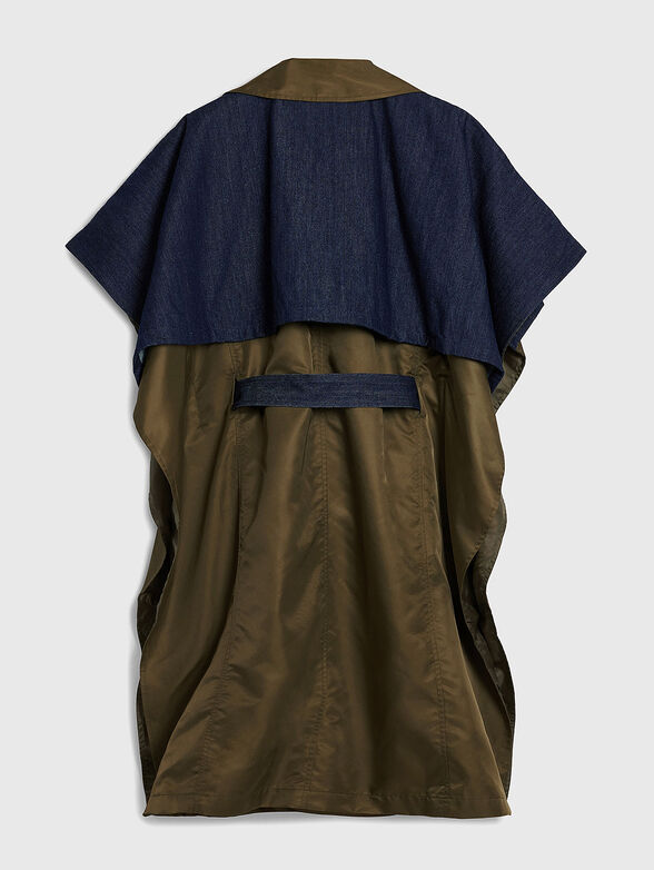 Trench coat with denim details - 5
