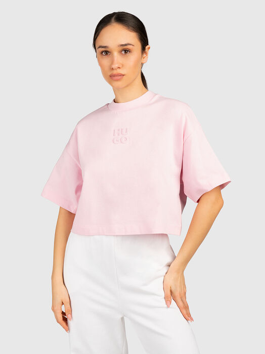 Short T-shirt in black color 
