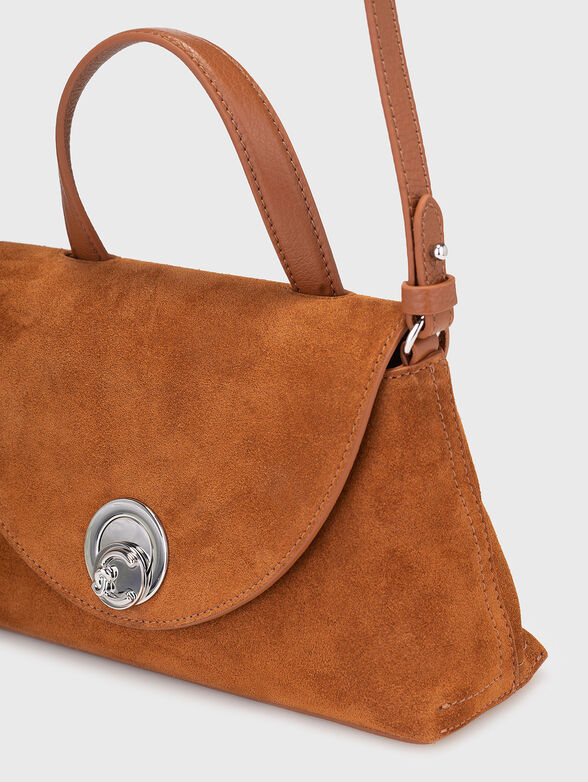 Small suede bag with long strap - 5