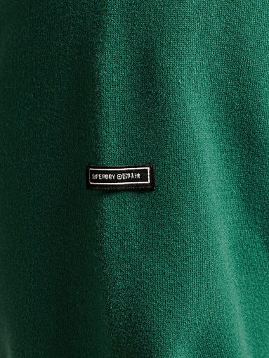 Green hooded sweatshirt with contrast print - 4