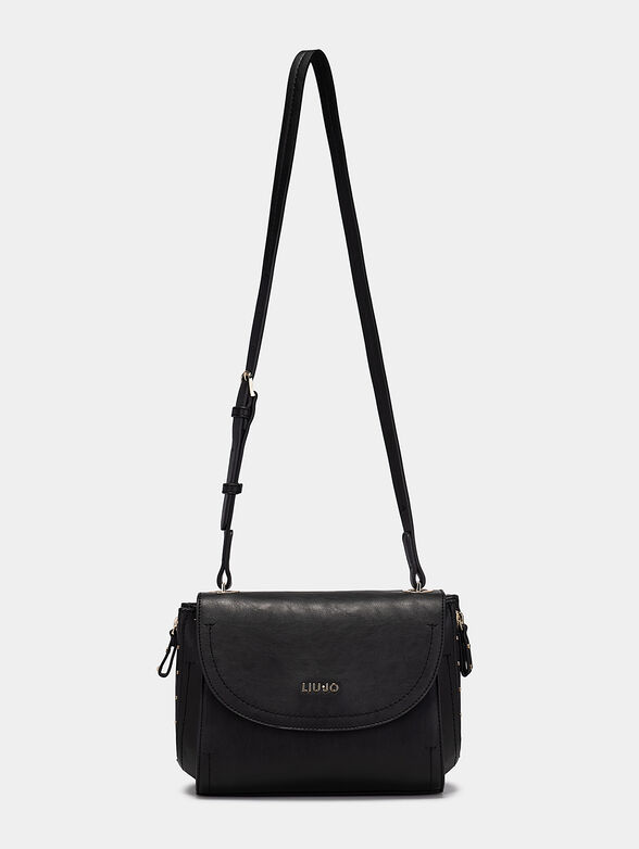 Black crossbody bag with logo detail - 2