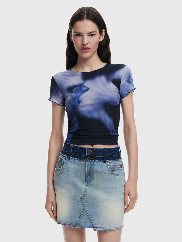 CINTU mini denim skirt with worn effect - 5