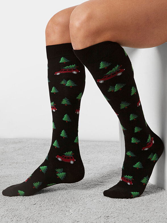 Multipack long socks with Christmas motifs - 1