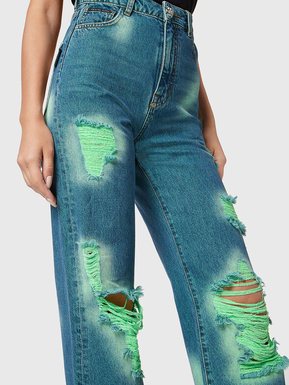 Straight leg jeans with TIE-DYE effect - 3