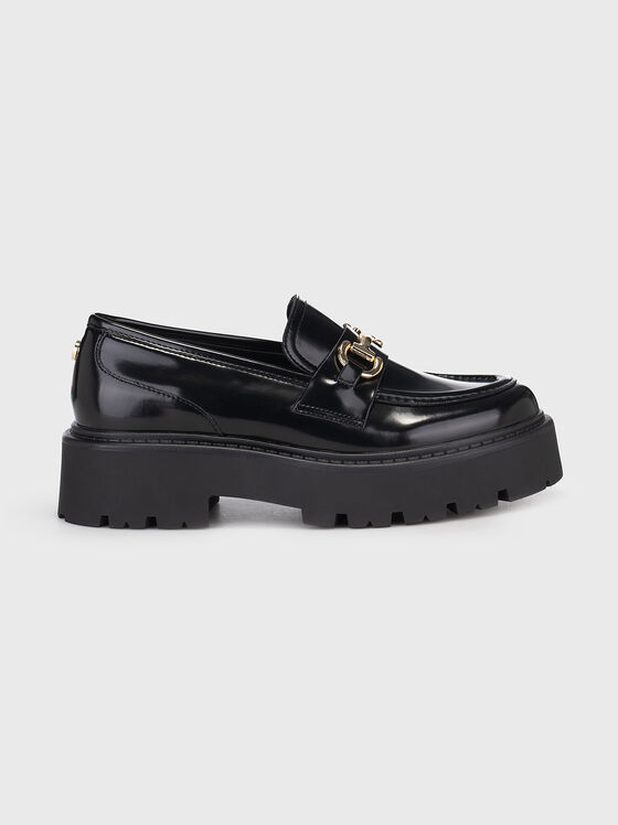 Черни кожени лоуфъри OCCUPY - 1