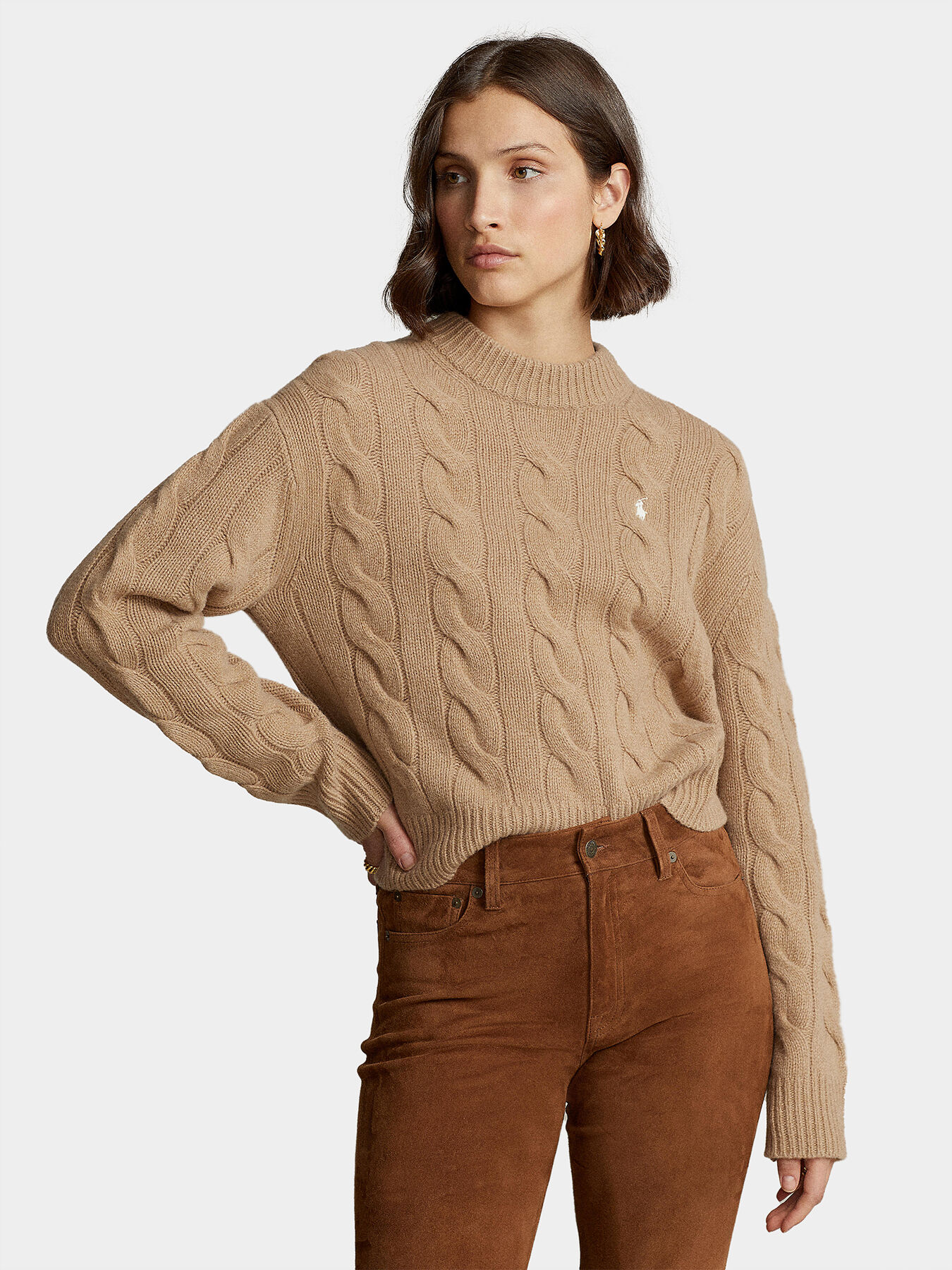 Beige polo cheap sweater