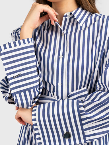 KENEYTA striped dress with belt - 5