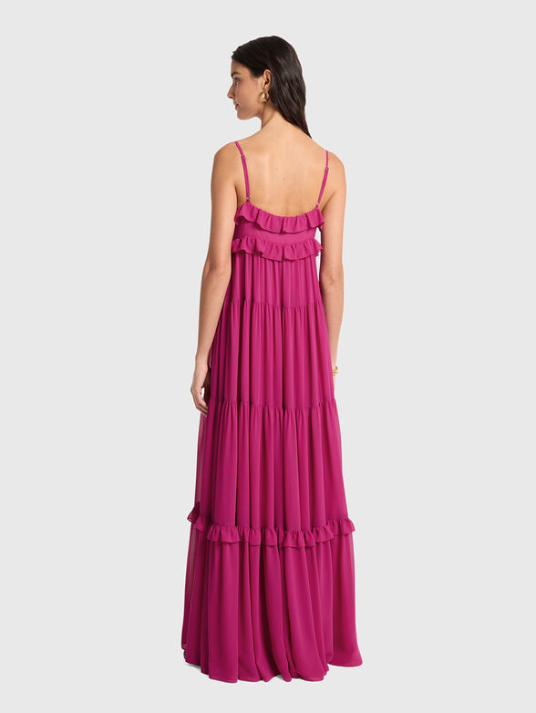 Maxi georgette dress with ruffles - 2