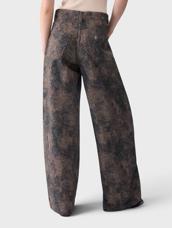 Boyfriend trousers with glitter print - 2