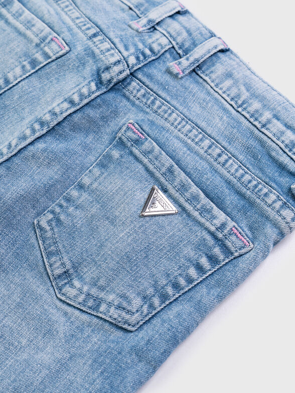 Blue jeans with logo embroidery  - 3