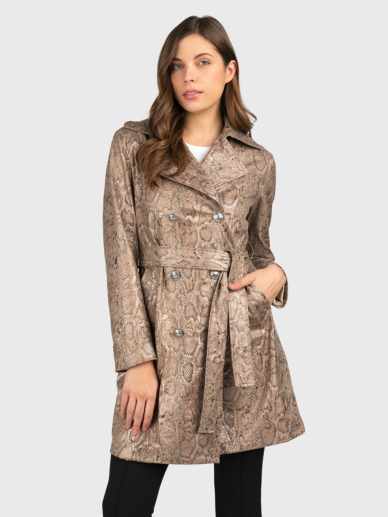 Guess animal print coat store