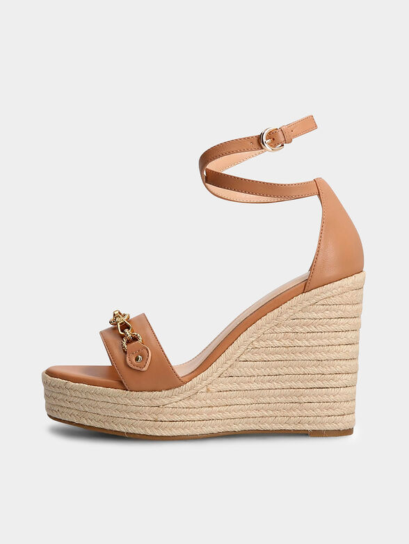 WENDY platform sandals in beige color - 1