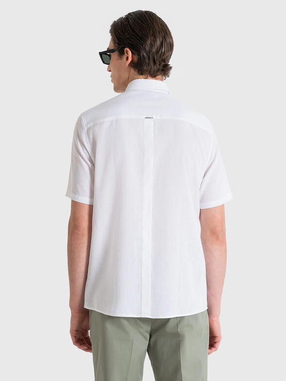 ADALIA black shirt from linen and viscose - 2