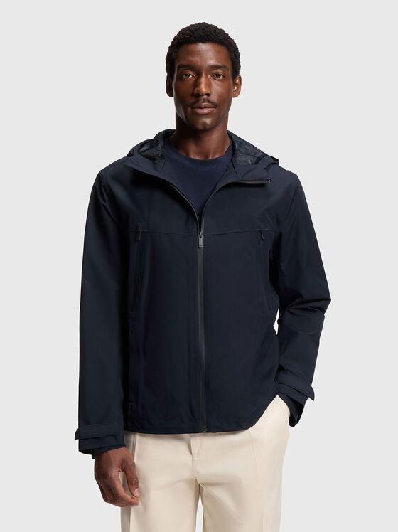 Transitional jacket with hood and pockets - 1