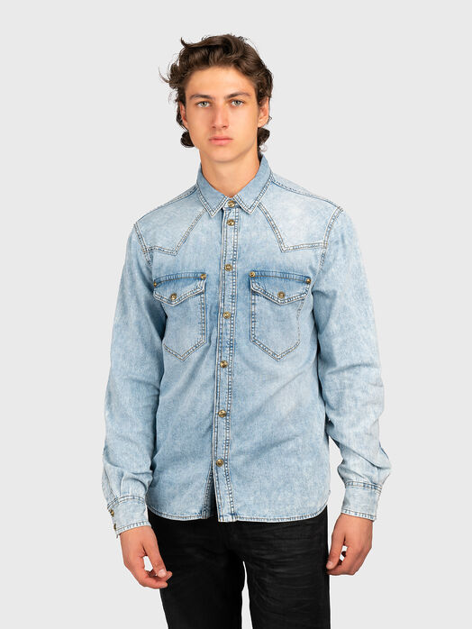 Blue denim shirt