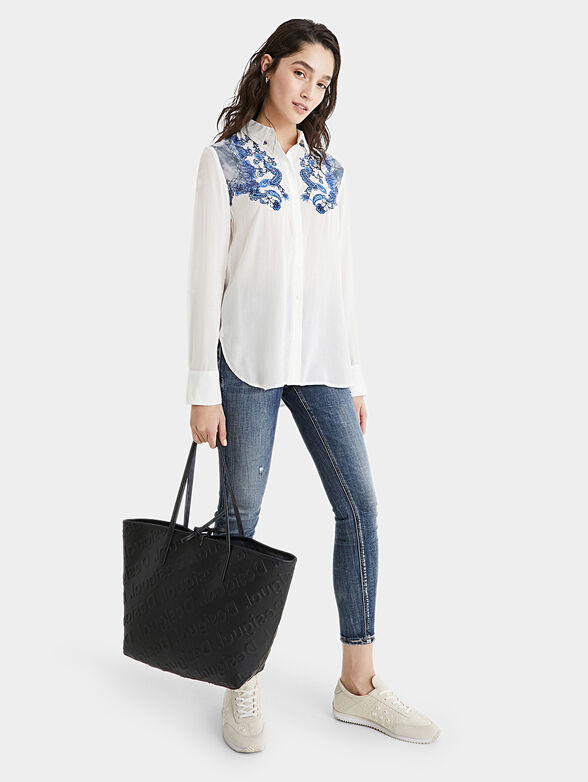 BARCINO Shirt with paisley print and embroidery - 2