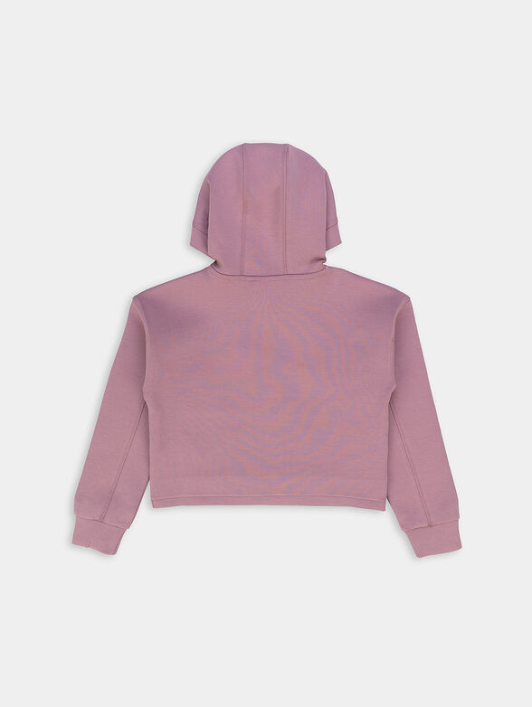 Pink sweatshirt with hood and logo detail - 2