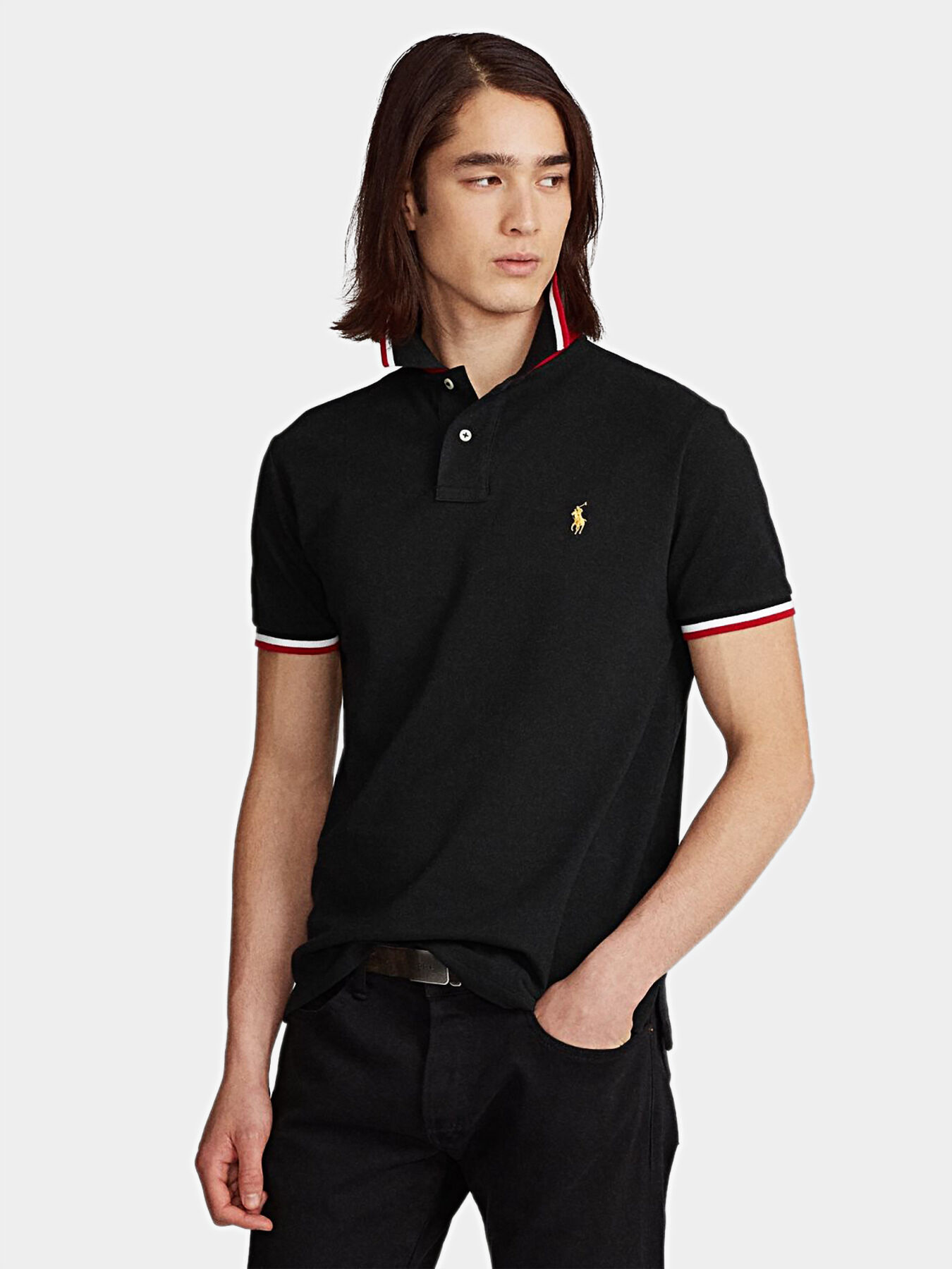 Polo Ralph Lauren HARDEN 90s ブラック L 90sラルフローレンHARDENブラック黒シャツRalph Lauren長袖L