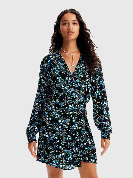 Floral print short dress - 1