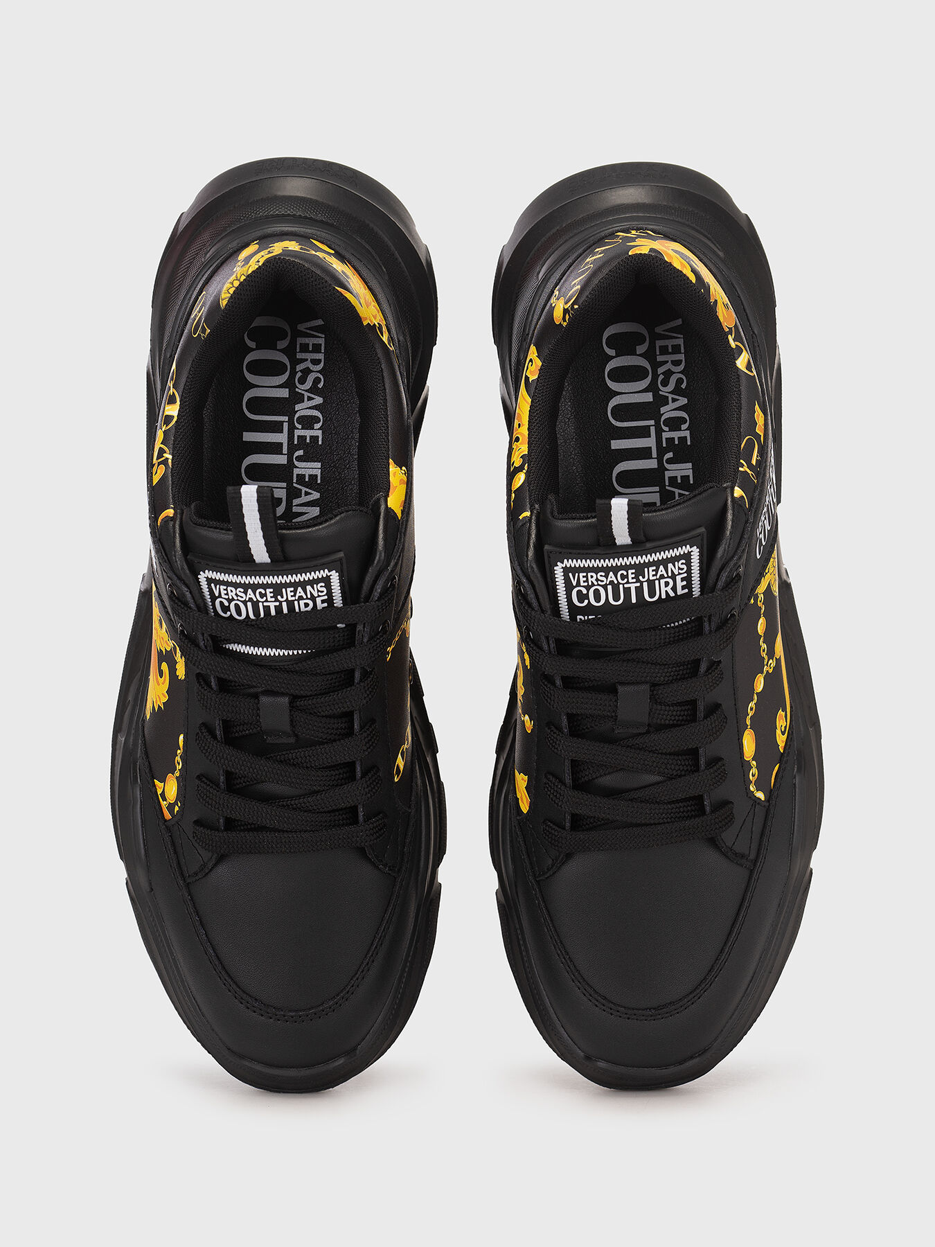 VERSACE トライプラットフォームスニーカー厚底 ロゴ ブラック VERSACE トライプラットフォームスニーカー厚底 ロゴ ブラック