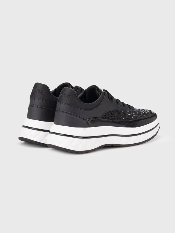 Black sneakers with rhinestones - 3