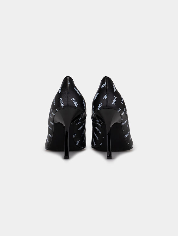 SARABANDE high-heeled shoes with logo print - 4