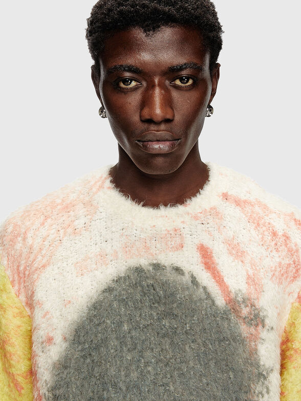 K-MUNARI wool blend  jumper with print - 4
