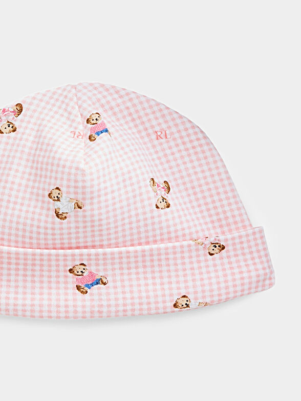 Pink beanie with Polo Bear logo print - 2
