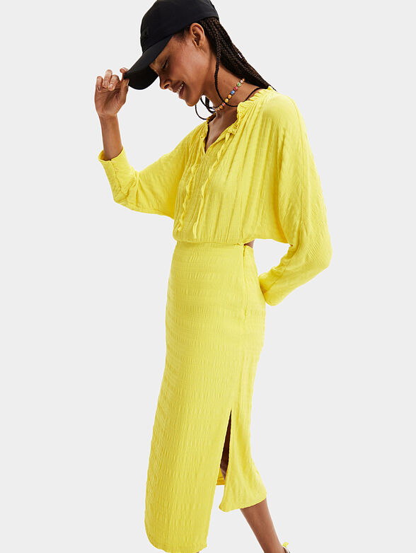Dress in yellow color - 3