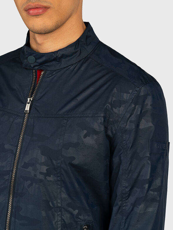 Biker jacket with camouflage print - 2