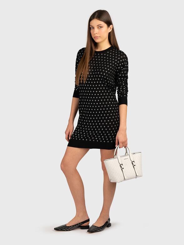 Long sleeve wool mini dress - 3