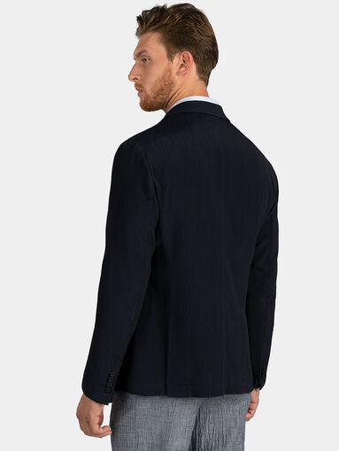 Dark blue jacket with wrinkled effect - 4