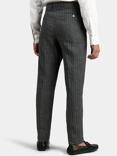 Grey linen trousers - 4