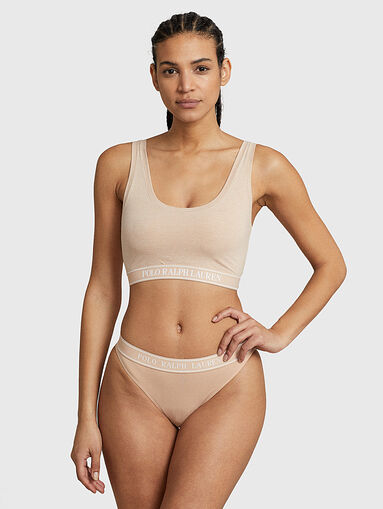 Black bikini with logo inscription - 3