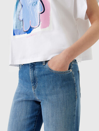 Straight jeans with washed effect  - 4