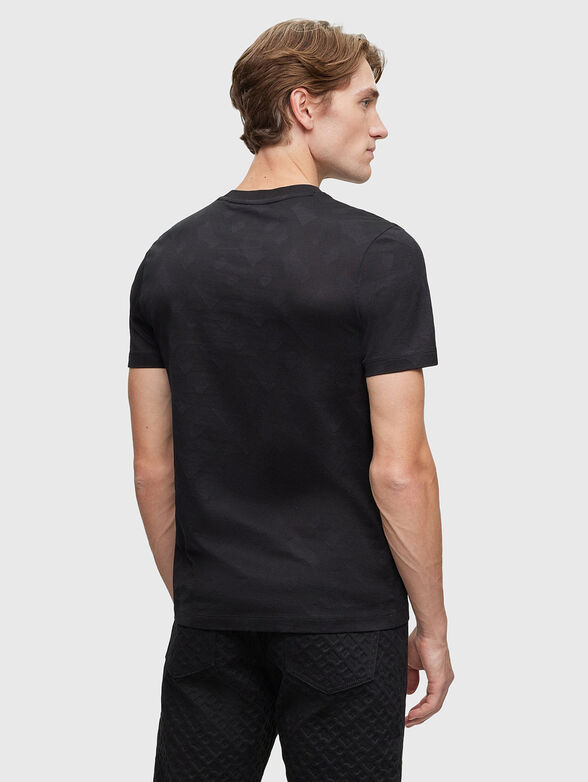 Monogram-logo effect T-shirt in black  - 3
