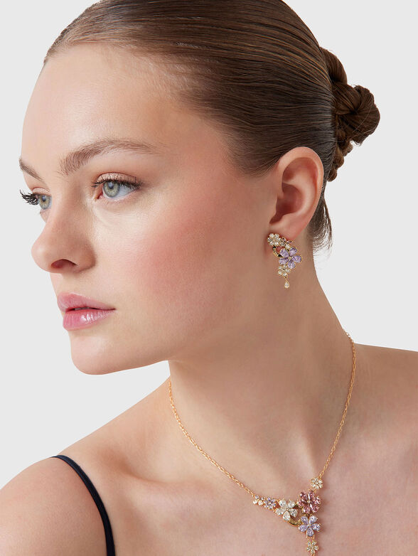 Earrings with rhinestones - 2