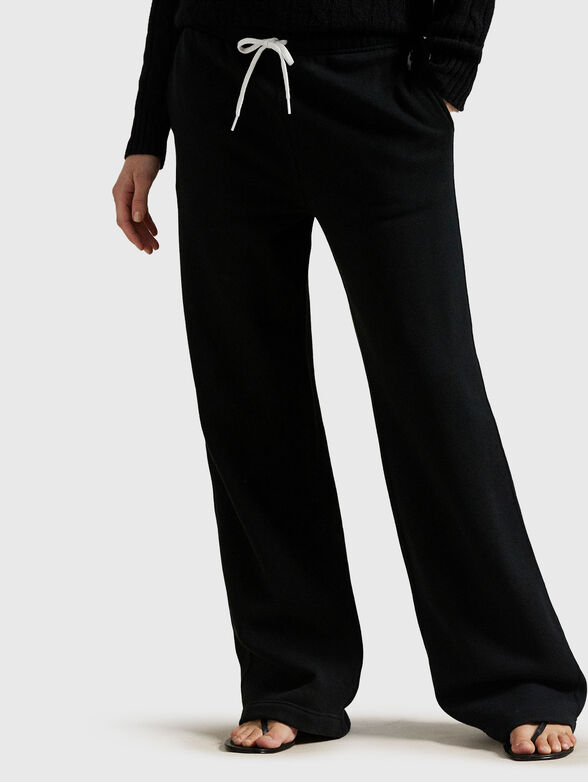 Drawstring wide leg tracksuit bottoms - 1