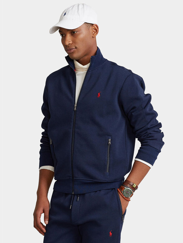 Blue sweatshirt with zip - 1