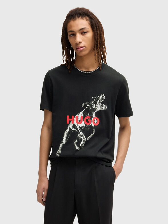 Cotton T-shirt with print - 1