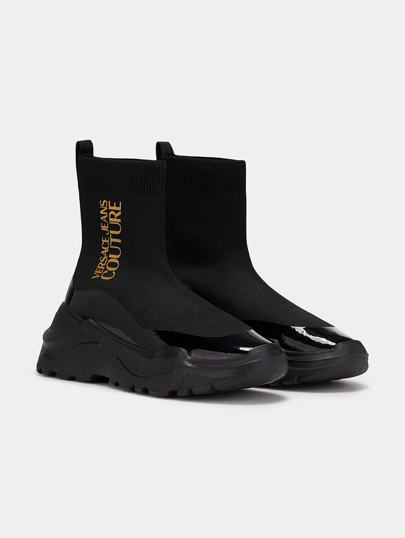 Slip-on ankle boots with logo print - 2