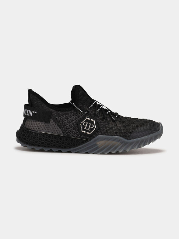 Black sneakers with logo accents - 1