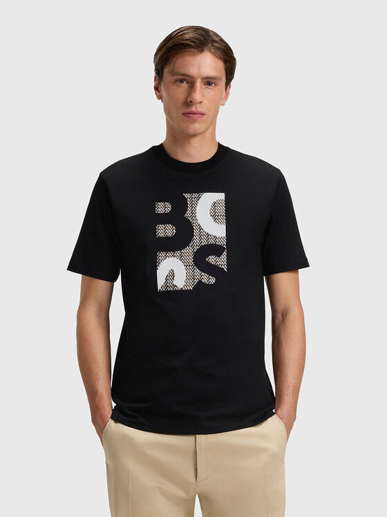 Cotton T-shirt with logo print - 1