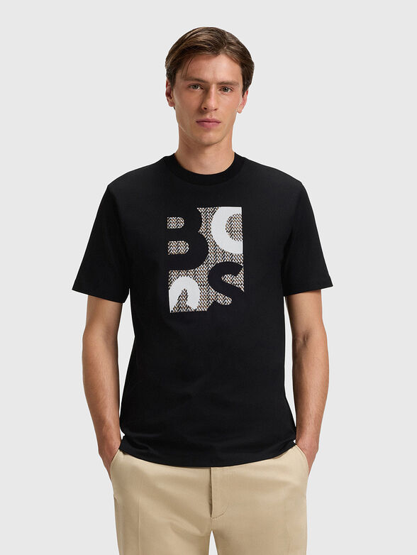 Cotton T-shirt with logo print - 1